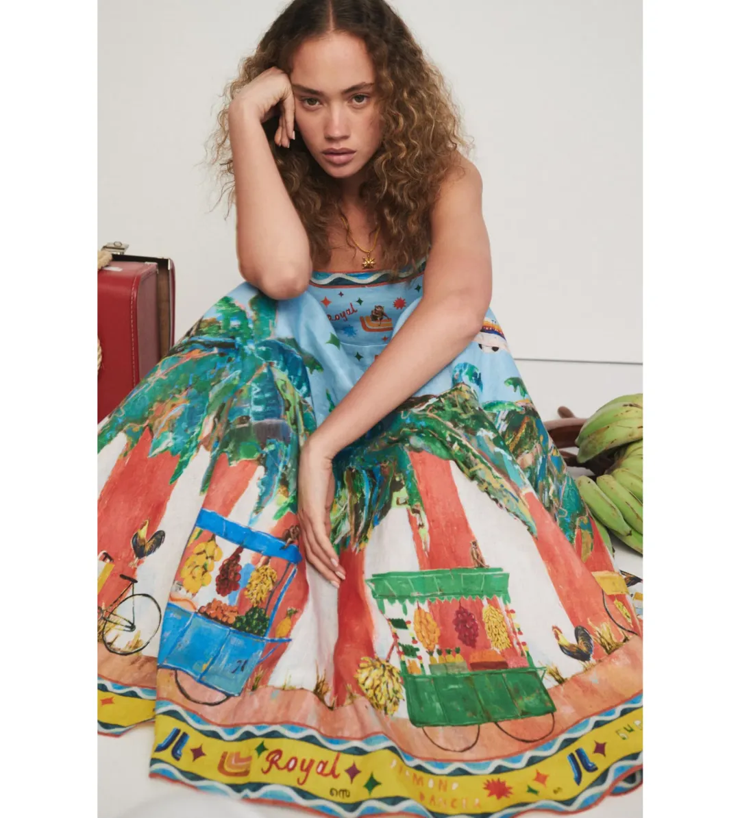 Alemais All Aboard Sundress Print Size AU 16 for rent on The Volte - main image