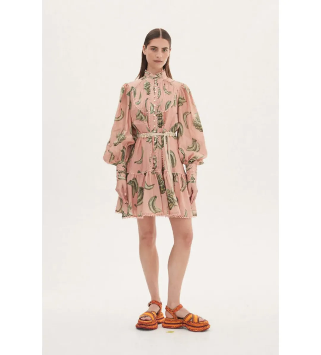 Alemais Bananarama Mini Dress Pink Size 12 for rent on The Volte - main image