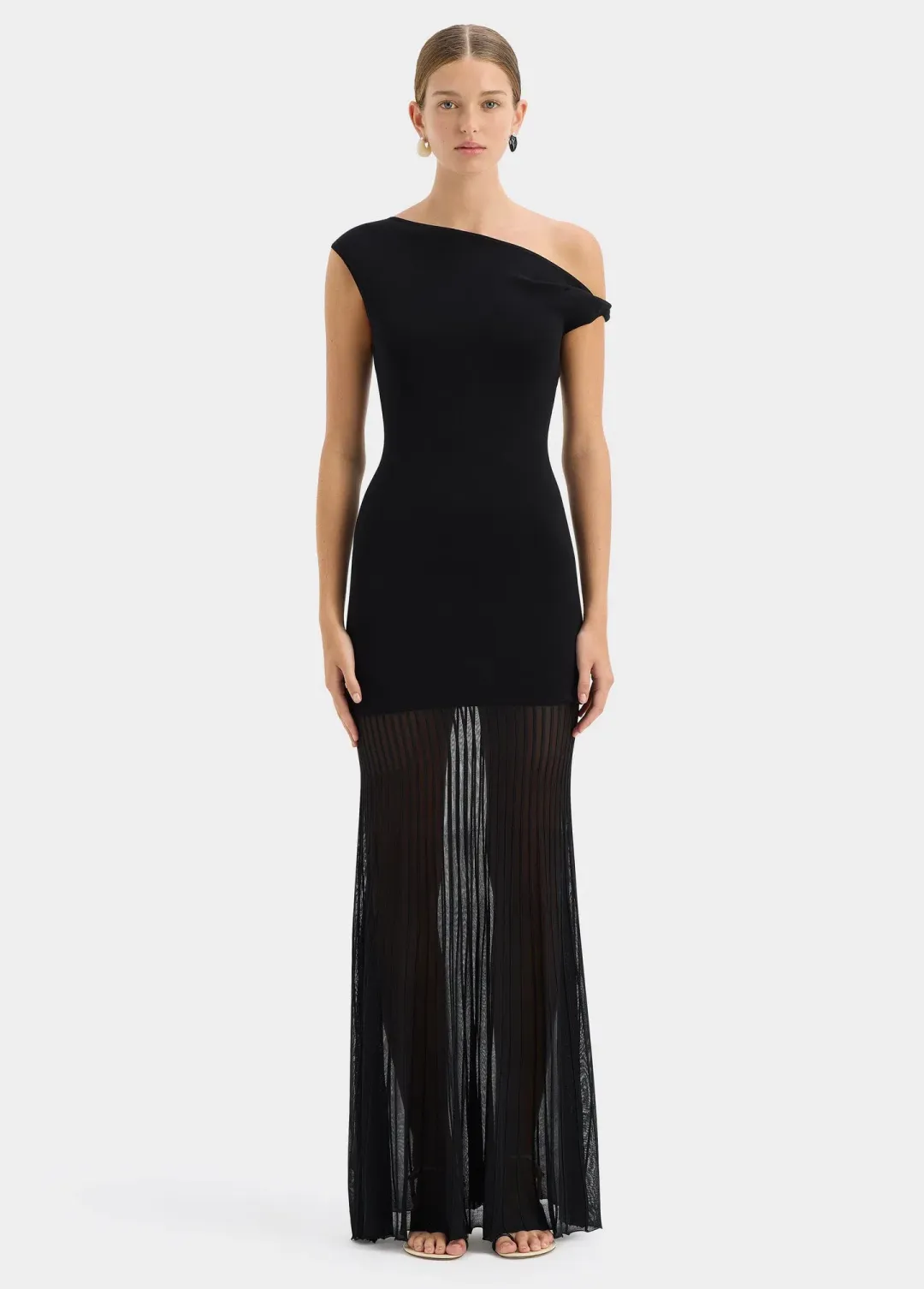 Sir the Label Indigo Twist Dress Black Size 0P / AU 6 Petite for rent on The Volte - main image