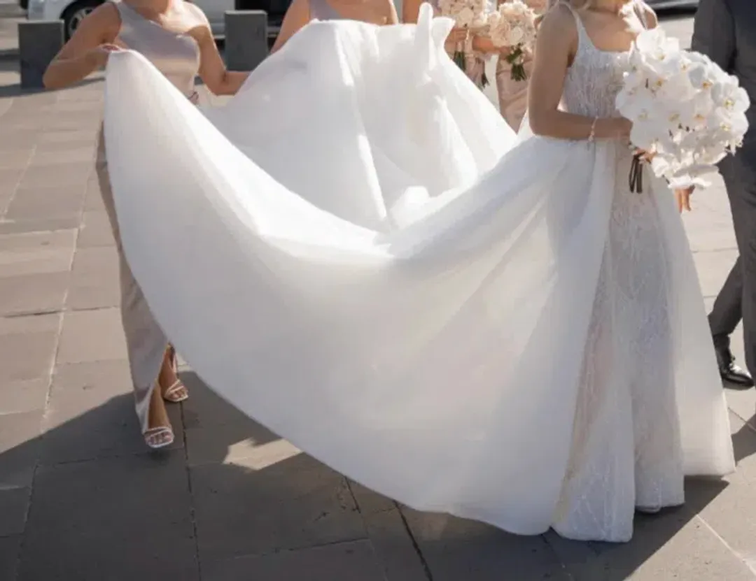 Pallas Couture Wedding Dress White Size 6 for rent on The Volte - main image