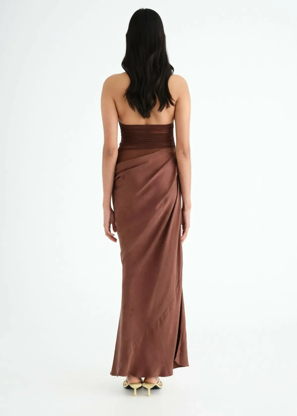 Benni Gina Maxi Dress in Chocolate Size AU 8 - Image 3