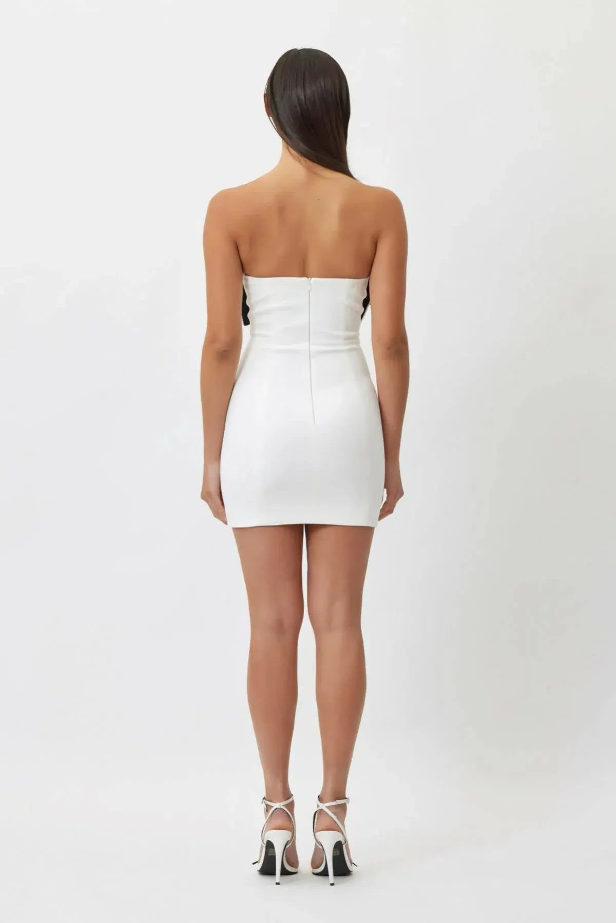 Bianca & Bridgett Rebecca Bow Mini Dress White Size 8 - Image 2