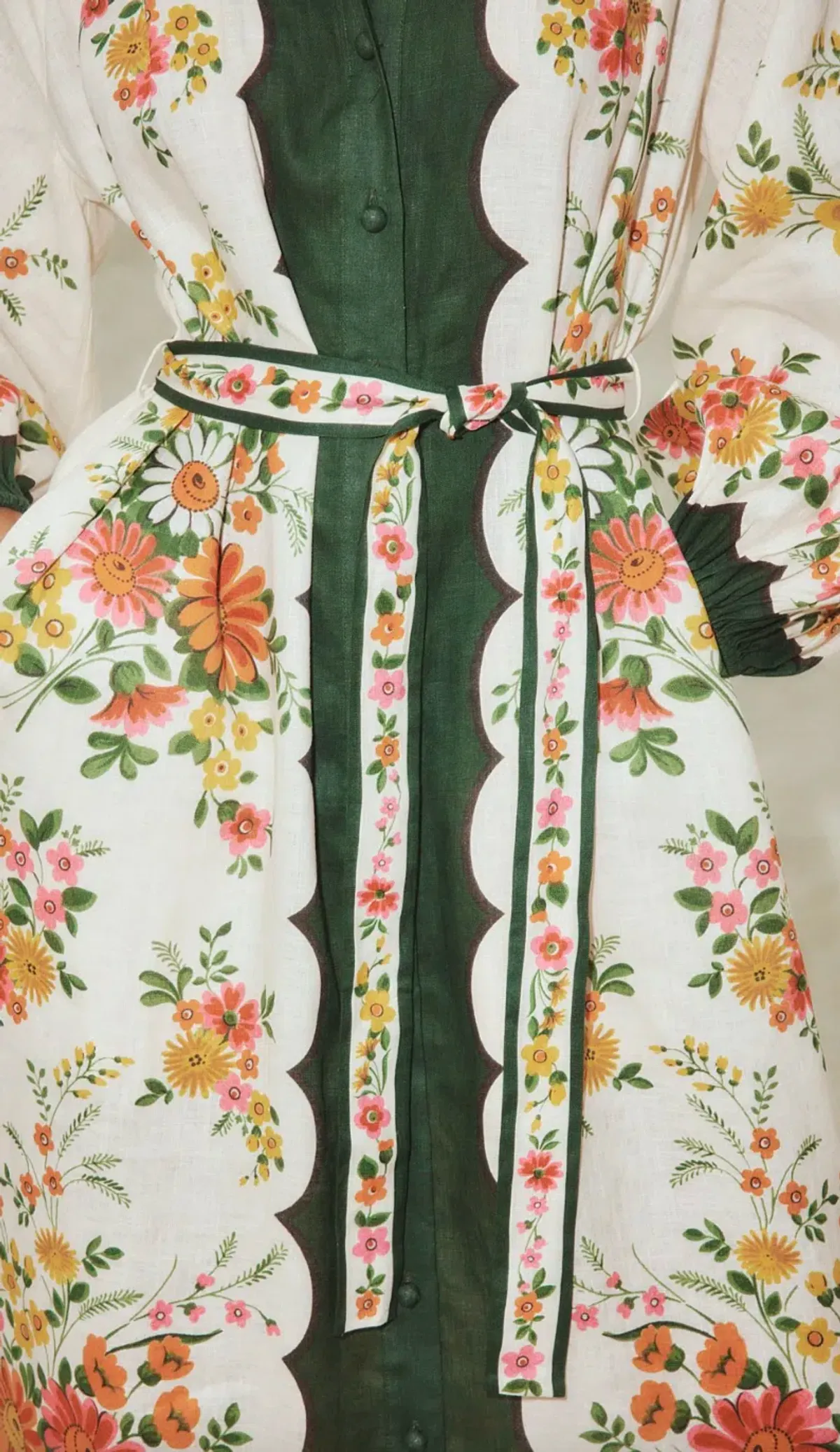 Alemais Elisabetta Midi Shirtdess Floral Size 16 - Image 4