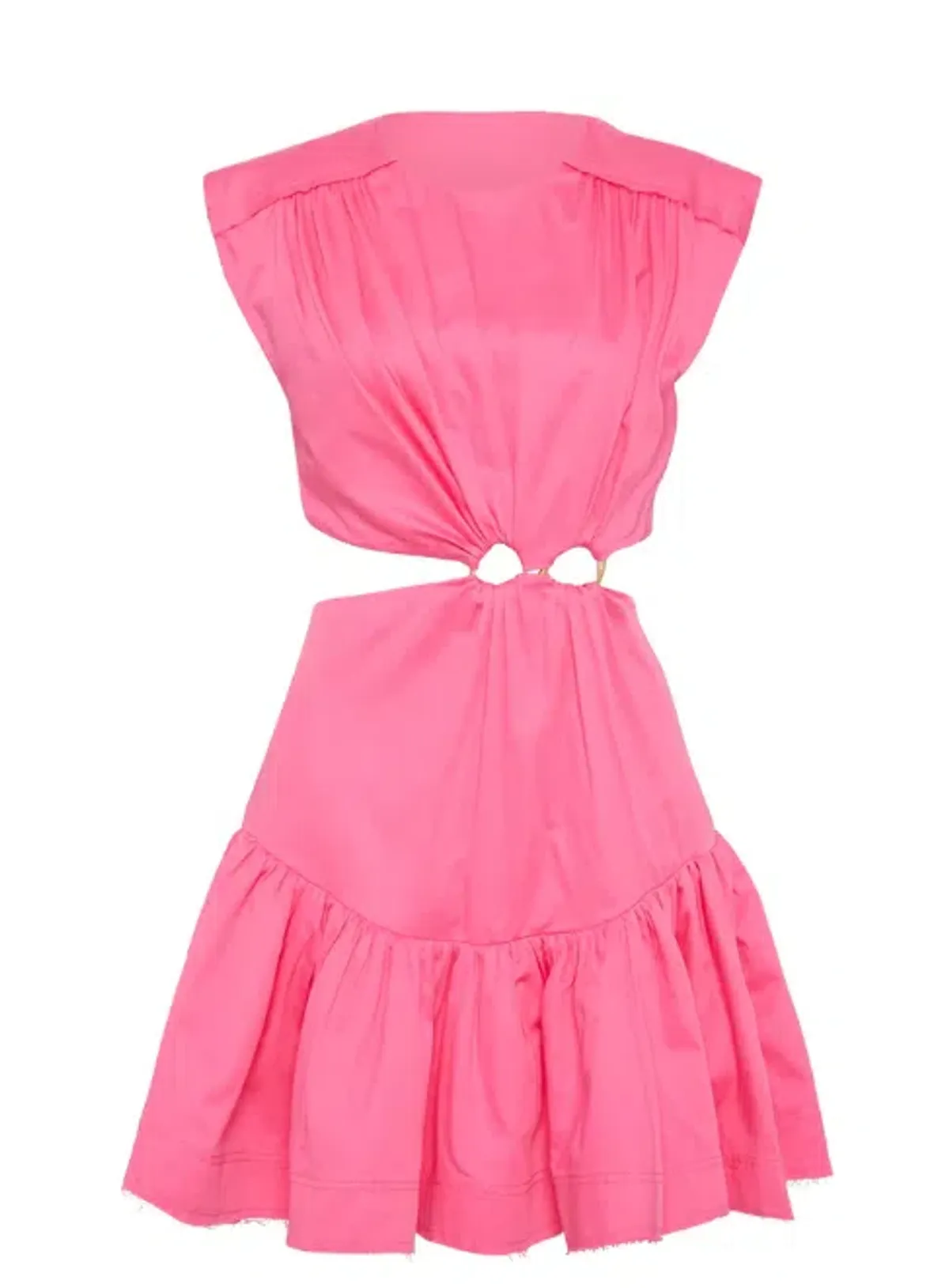 Aje Solstice Cut Out Ring Flip Mini Dress Pink Size AU 6 - Image 1