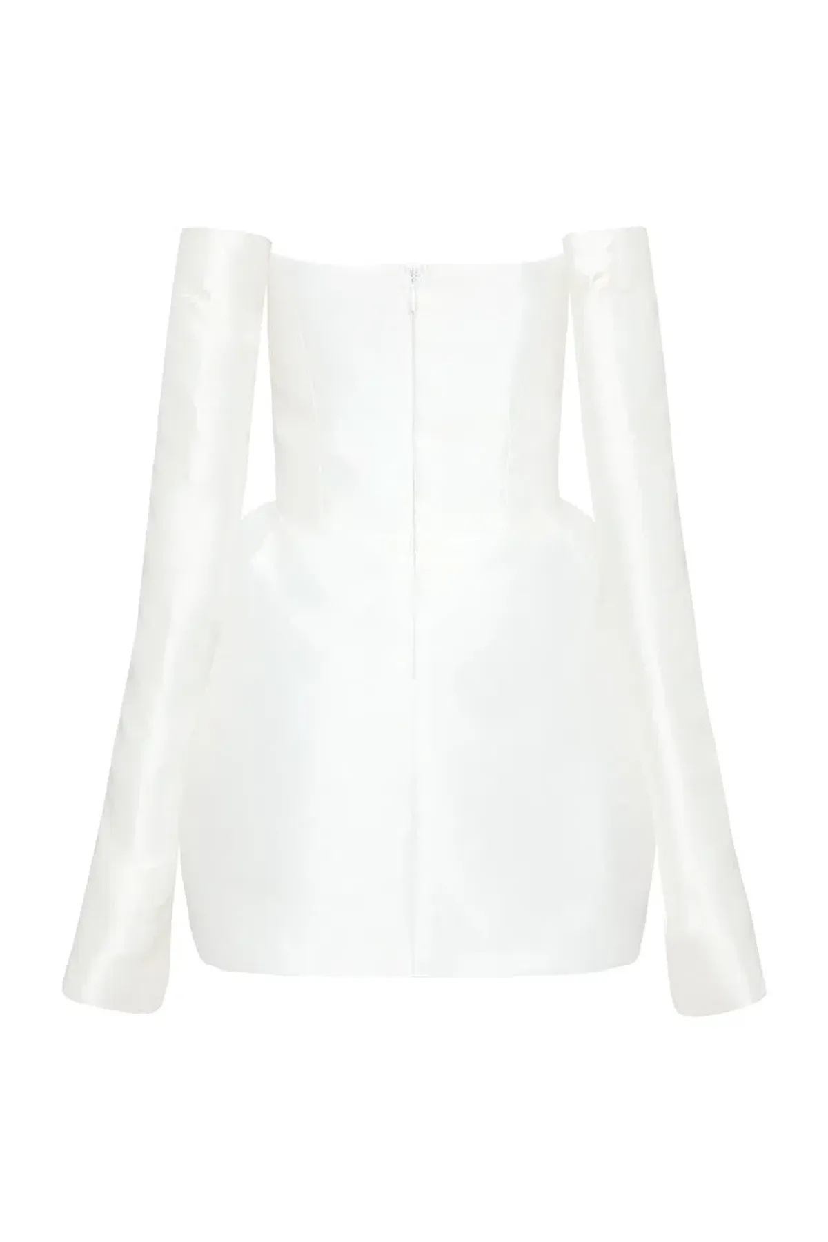 Mariam Seddiq Luis Mini Dress Ivory Size AU 8  - Image 3