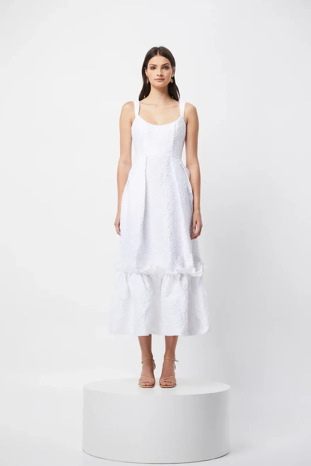 Elliott Insonomy Jacquard Dress White Size XS / AU 6   for rent on The Volte - main image