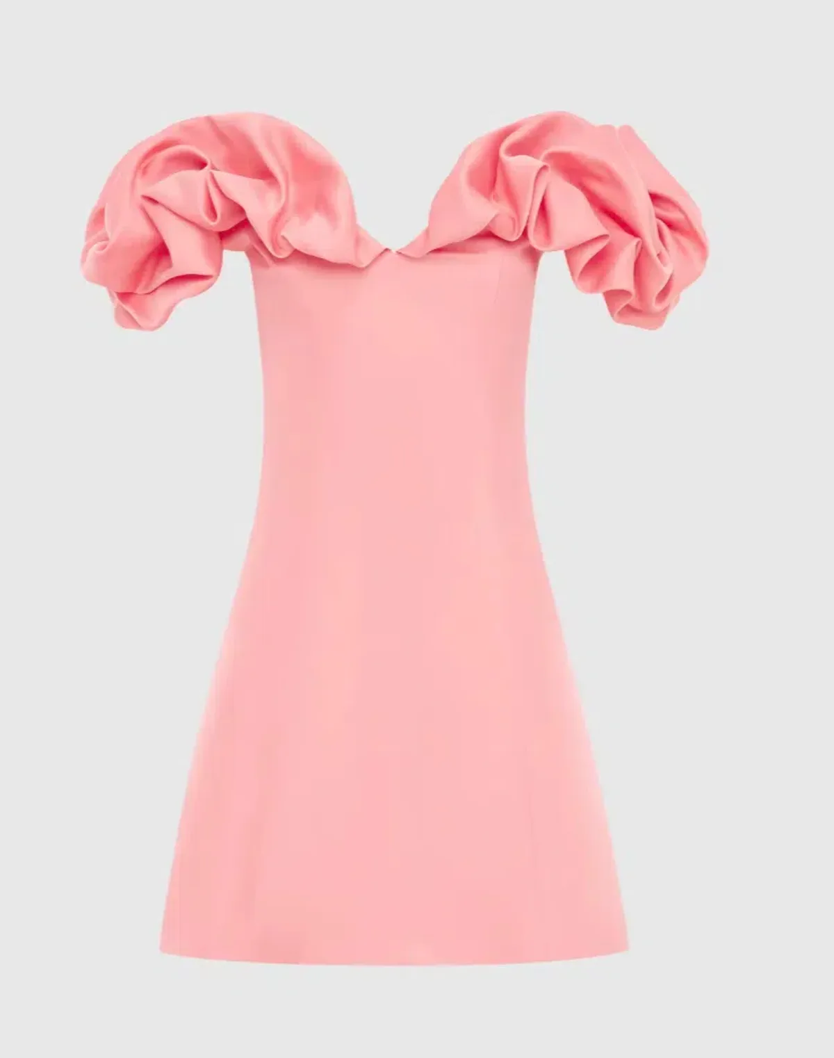 Leo Lin Bella Off Shoulder Frill Mini Dress Strawberry Pink Size AU 8 - Image 2