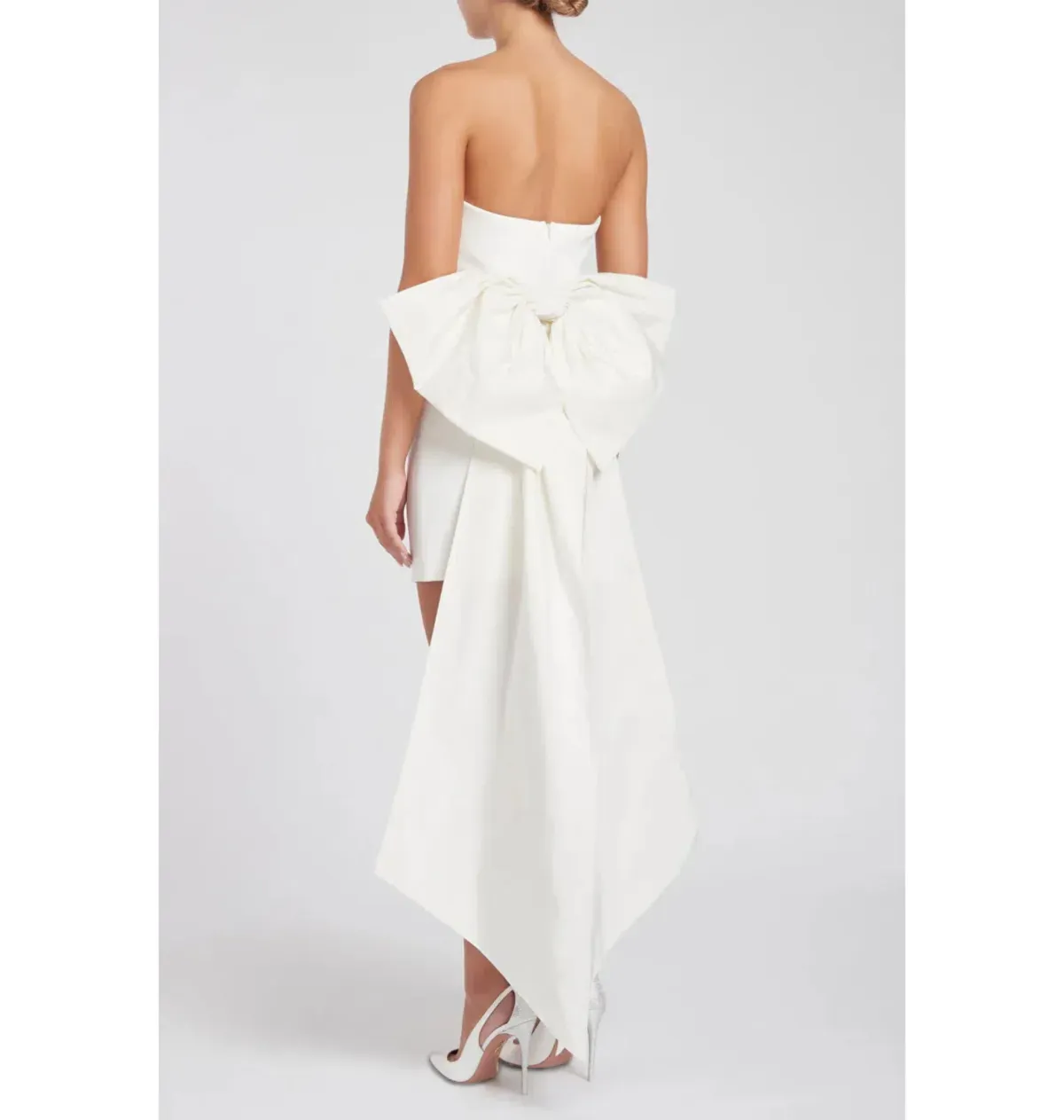 Rebecca Vallance White Daphne Mini Dress Ivory Size AU 6 - Image 4