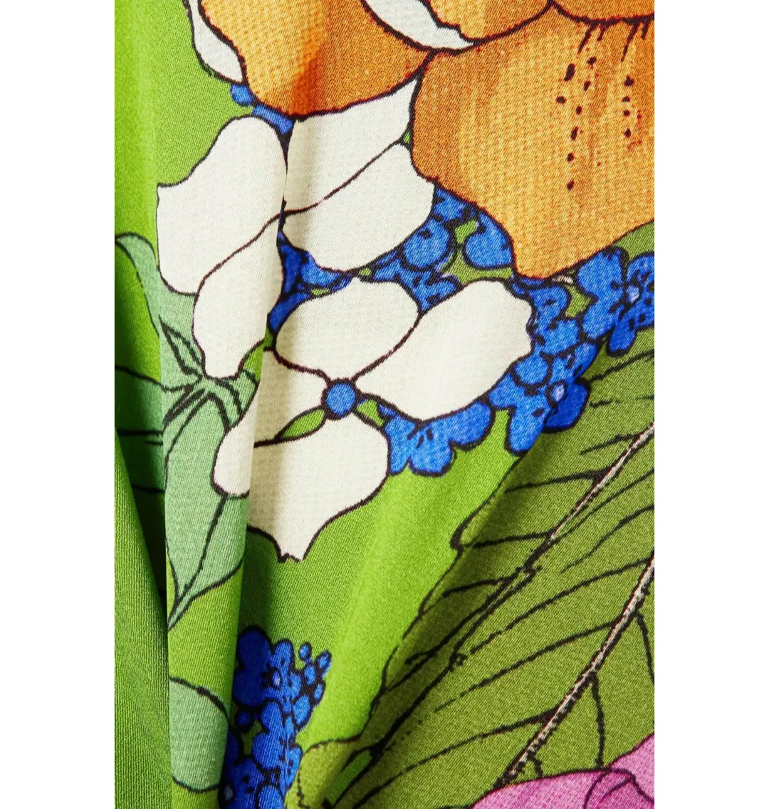 Alemais Olivia Shirt and Pant Set Green Print Size AU 14 for rent on The Volte - main image