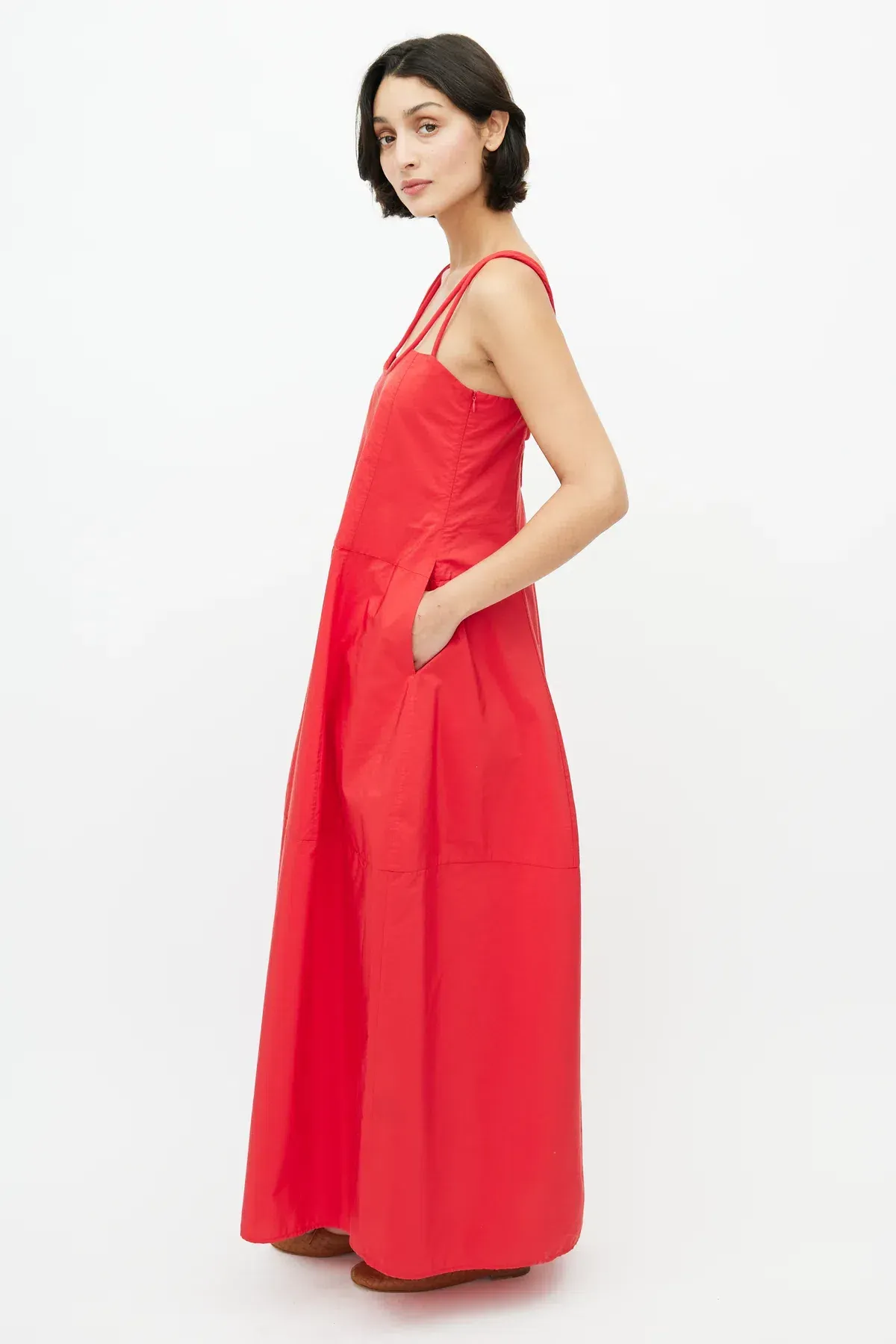 Lee Mathews Peony Maxi Dress in Red Size 2 / AU 10 - Image 4