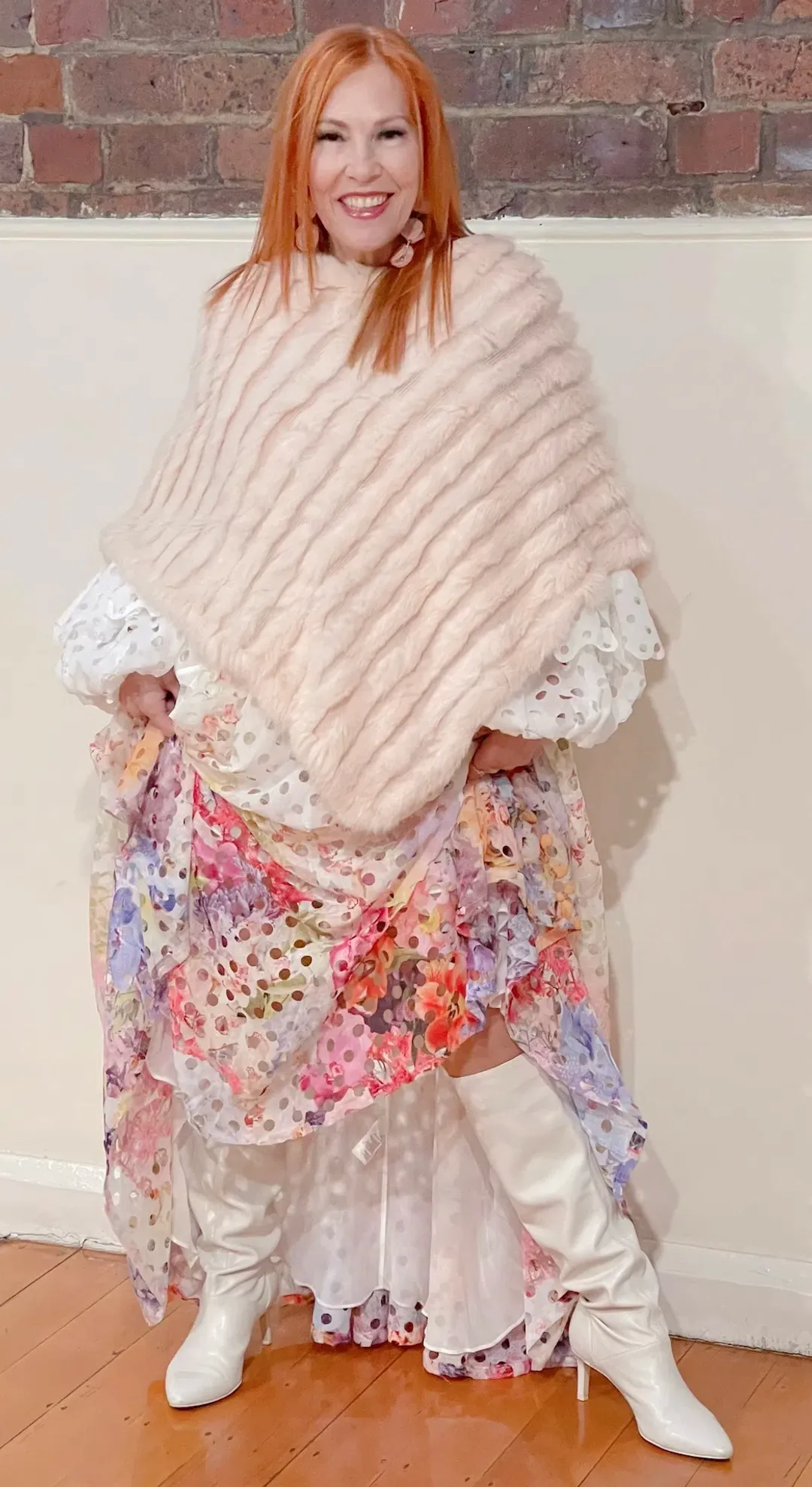 Zimmermann Prima Ruffled Laser Cut Gauze Gown Multi Floral Print Size 0 / AU 8 for rent on The Volte - main image