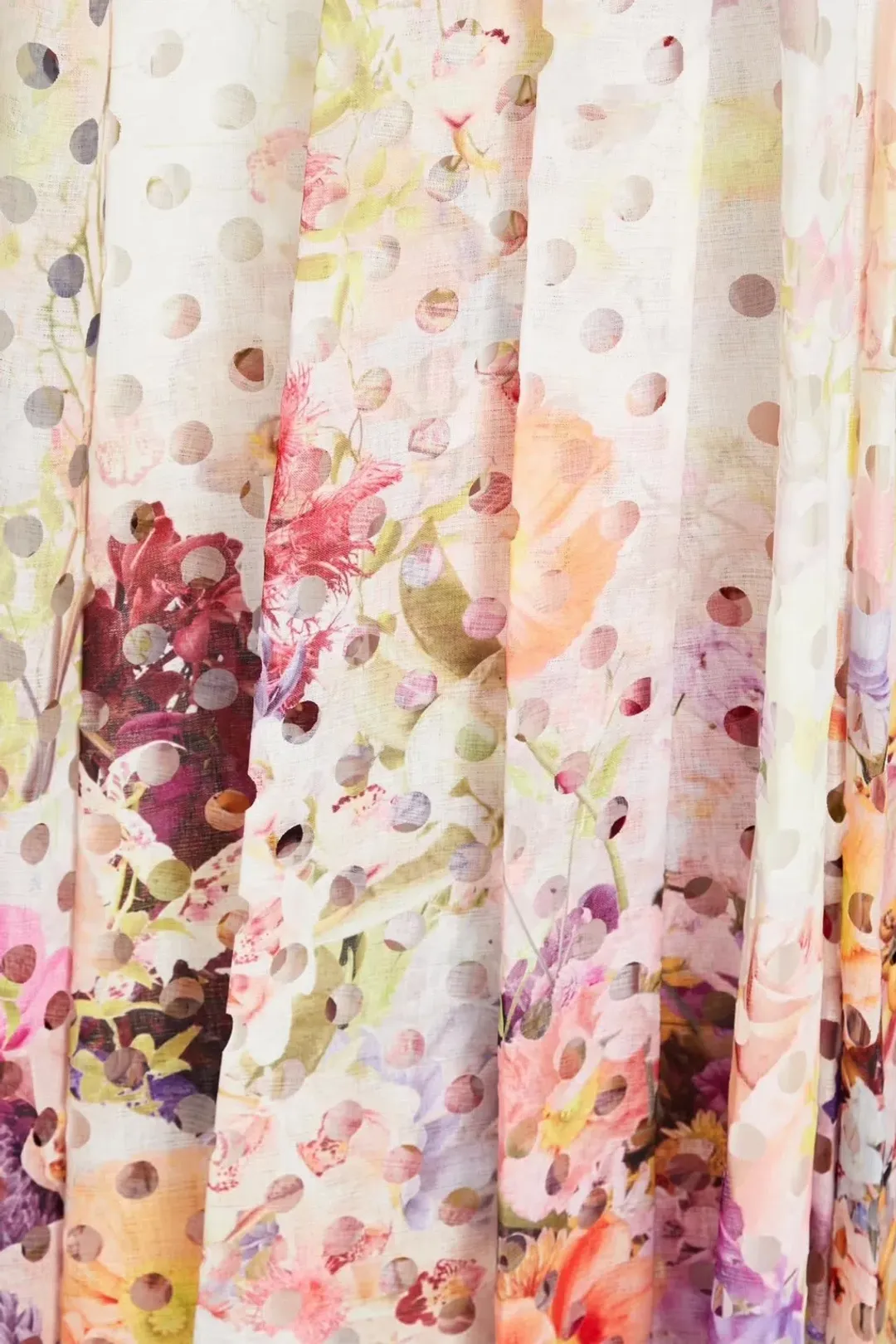 Zimmermann Prima Ruffled Laser Cut Gauze Gown Multi Floral Print Size 0 / AU 8 for rent on The Volte - main image