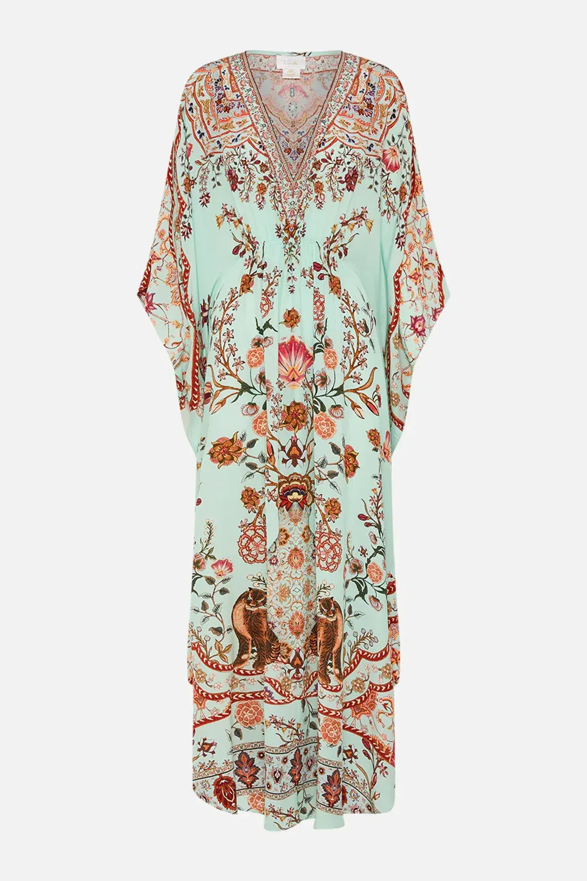 Camilla Weaving Worlds Gathered Waist Kaftan Floral One Size - Image 5