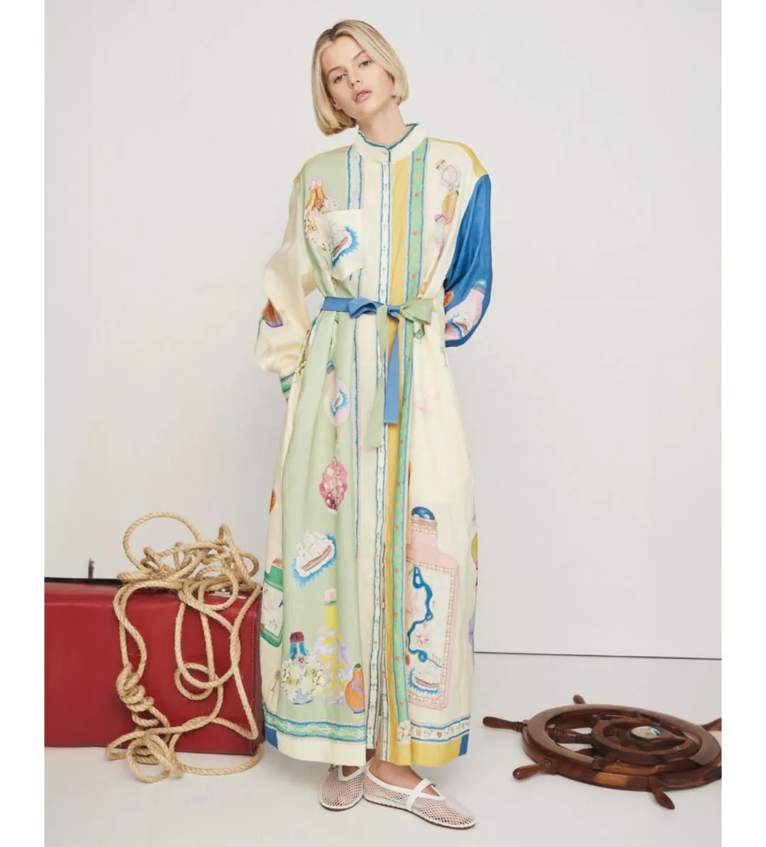 Alemais Elixir Shirtdress Multi Size 12 for rent on The Volte - main image