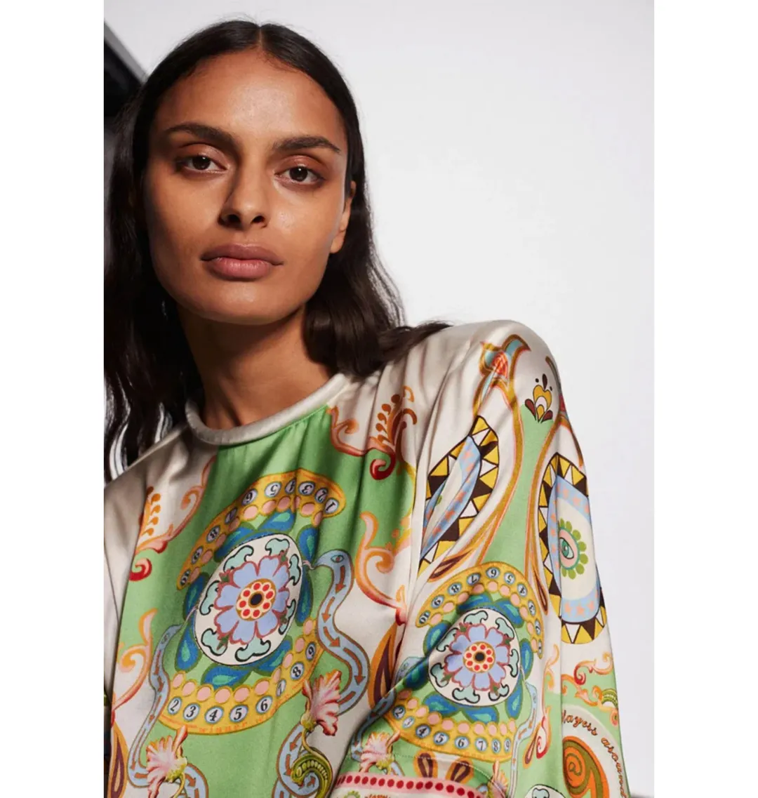 Alemais Pinball Midi Dress Multi Size AU 14  for rent on The Volte - main image