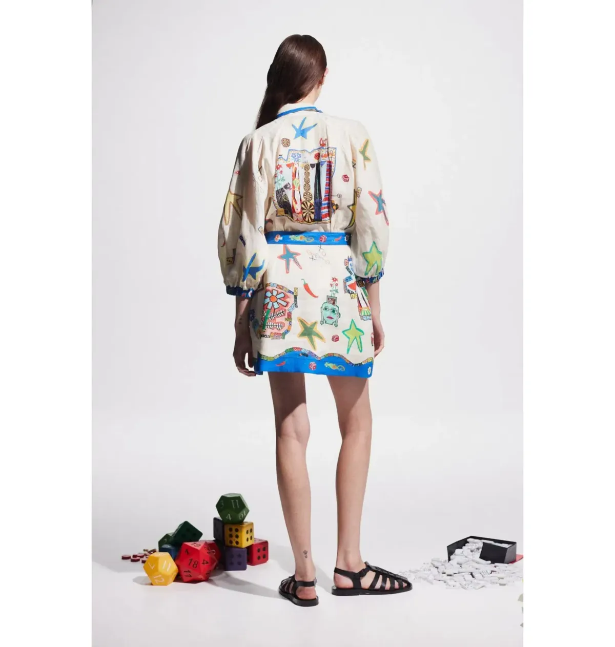 Alemais Players Mini Dress Multi Size AU 16 - Image 4