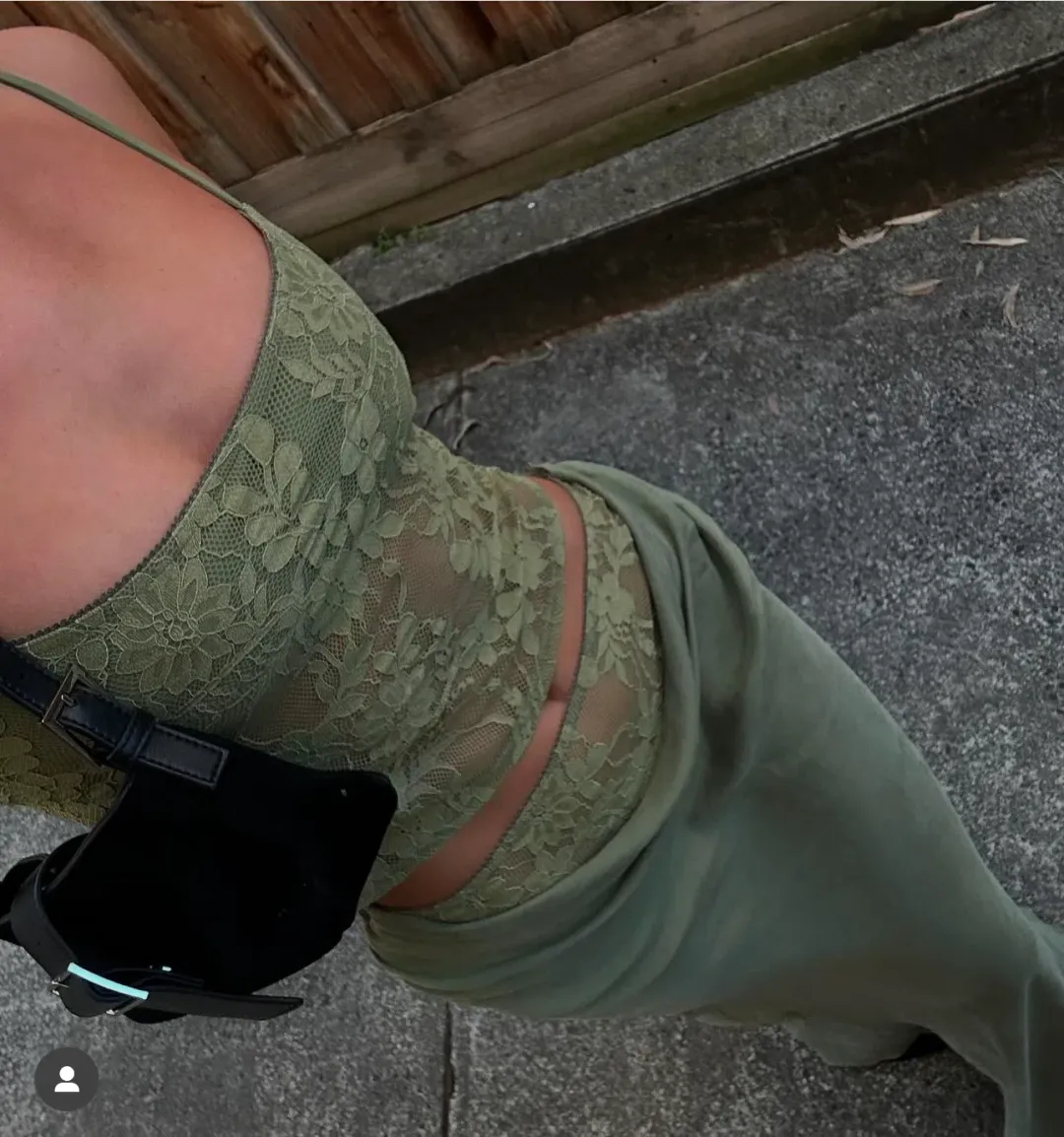 Benni Miko Cami Top and Skirt Set Pear Green Size 8 for rent on The Volte - main image