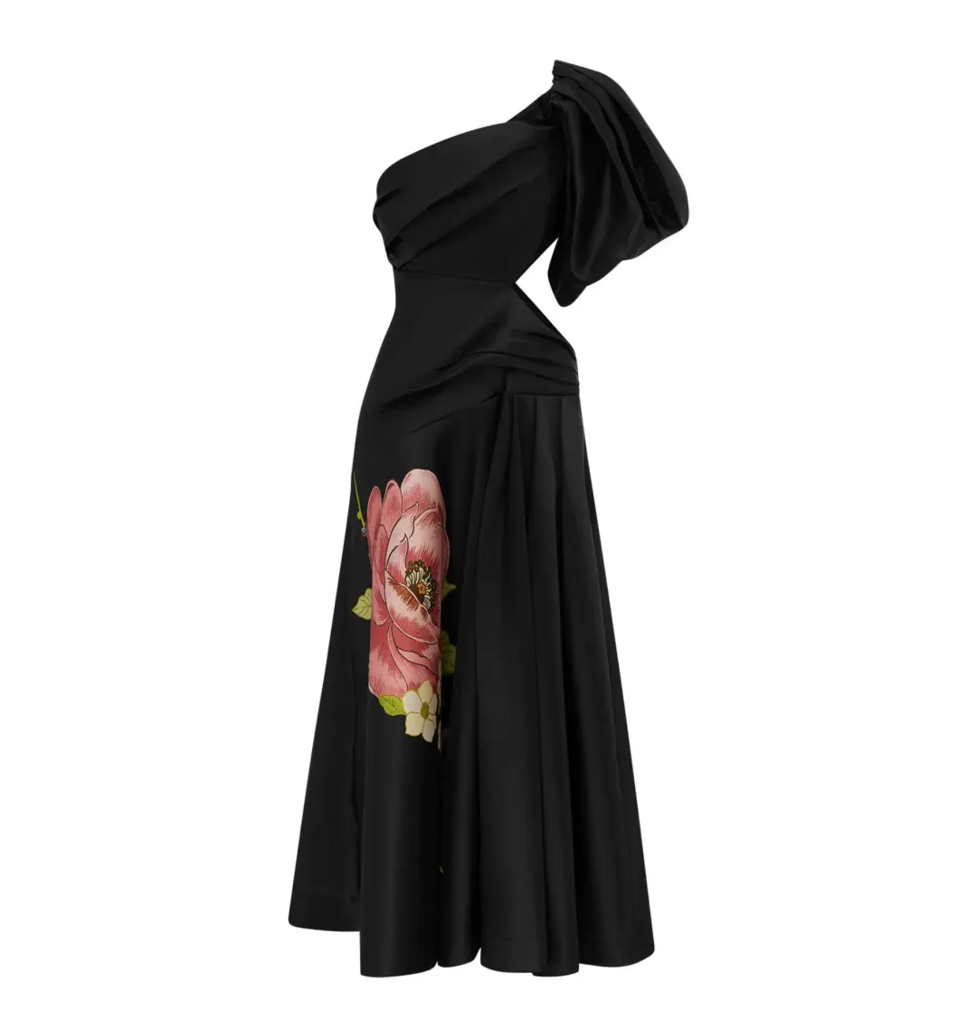 Alemais Regent Gown Noir Black Size AU 14 for rent on The Volte - main image