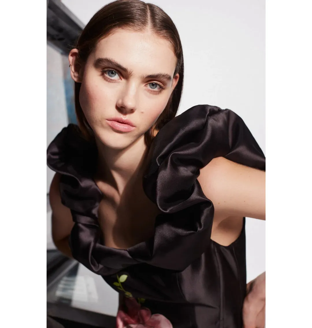 Alemais Regent Mini Dress Noir Black Size AU 14 for rent on The Volte - main image