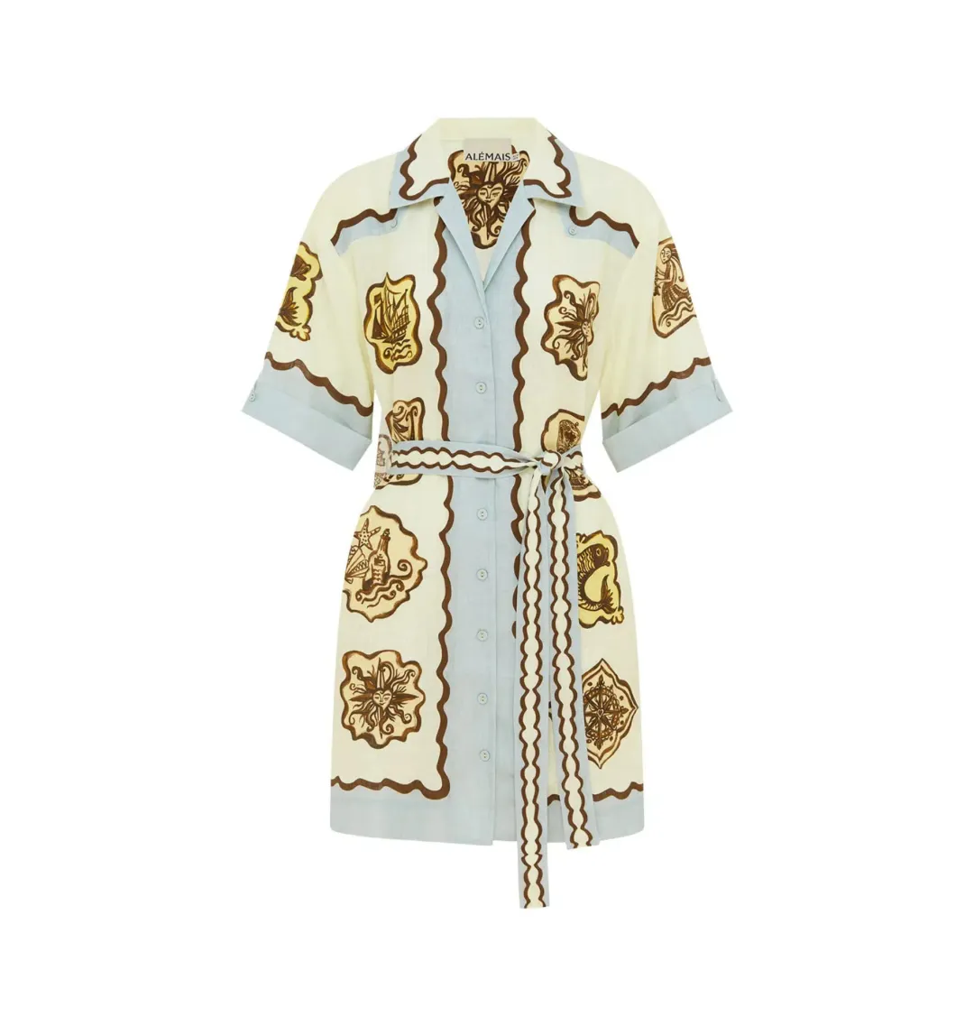 Alemais Relic Mini Dress Print Size AU 14 for rent on The Volte - main image