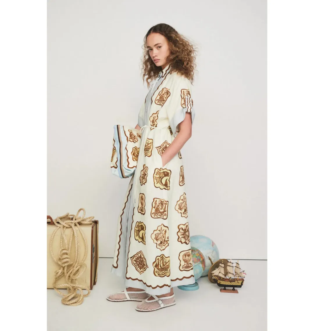 Alemais Relic Shirtdress Print Size AU 14 for rent on The Volte - main image
