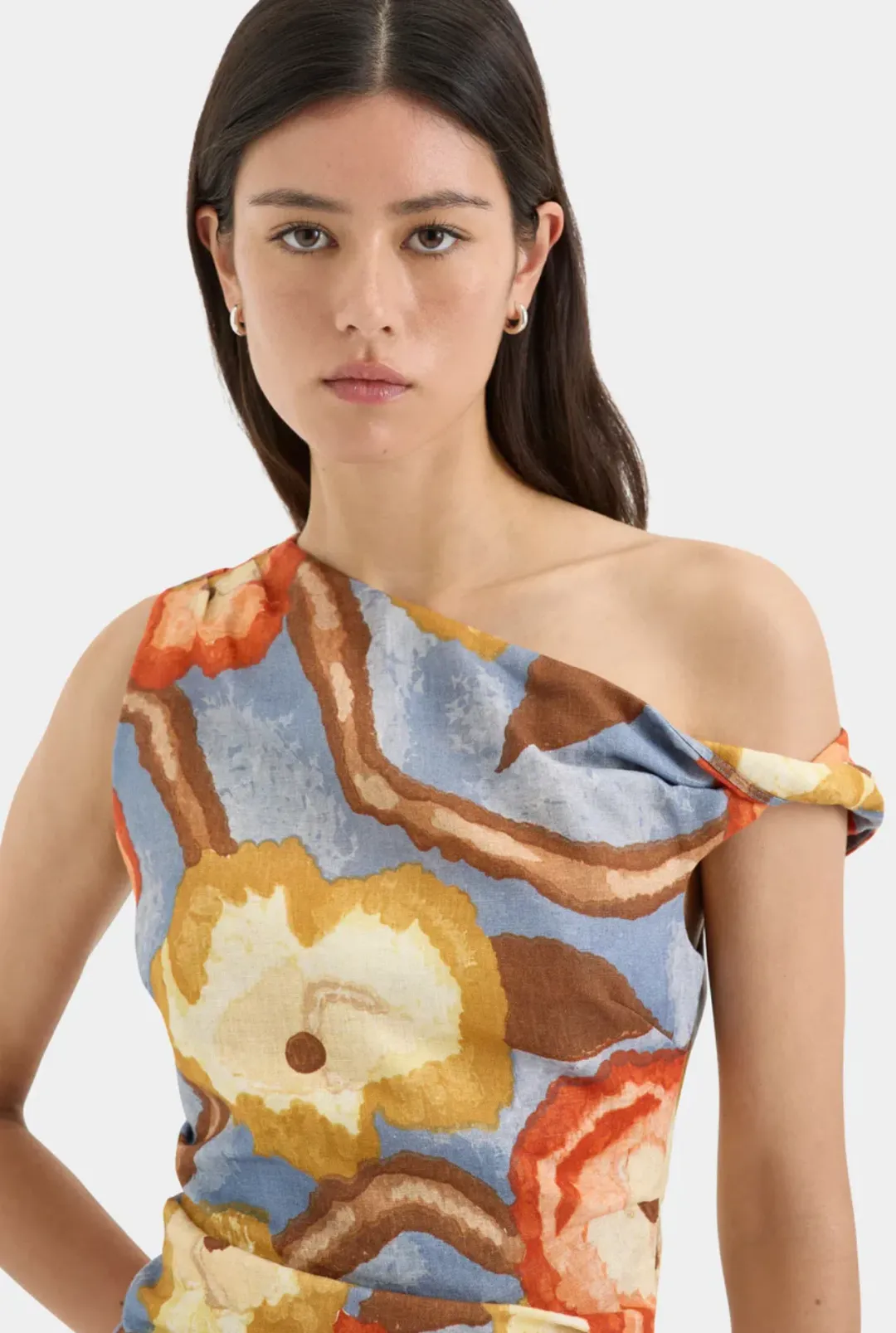 Sir the label Avery Twist Mini Dress Camellia Print Size 12 for rent on The Volte - main image