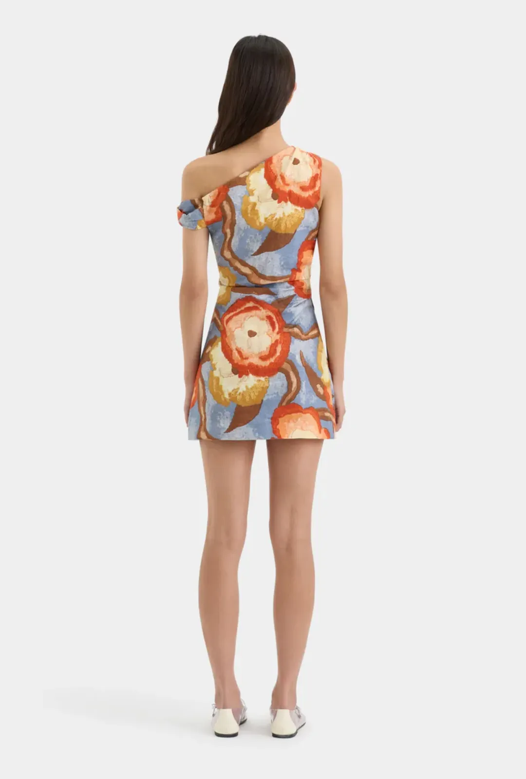 Sir the label The Avery Twist Mini Dress Camellia Print Size 8 for rent on The Volte - main image