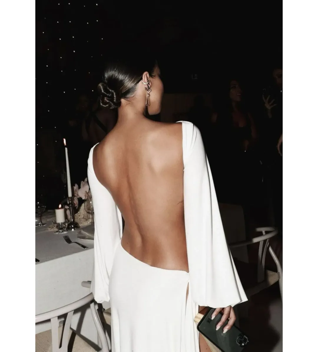 Effie Kats Gisele Gown Maxi Dress In Ivory Size 6  for rent on The Volte - main image