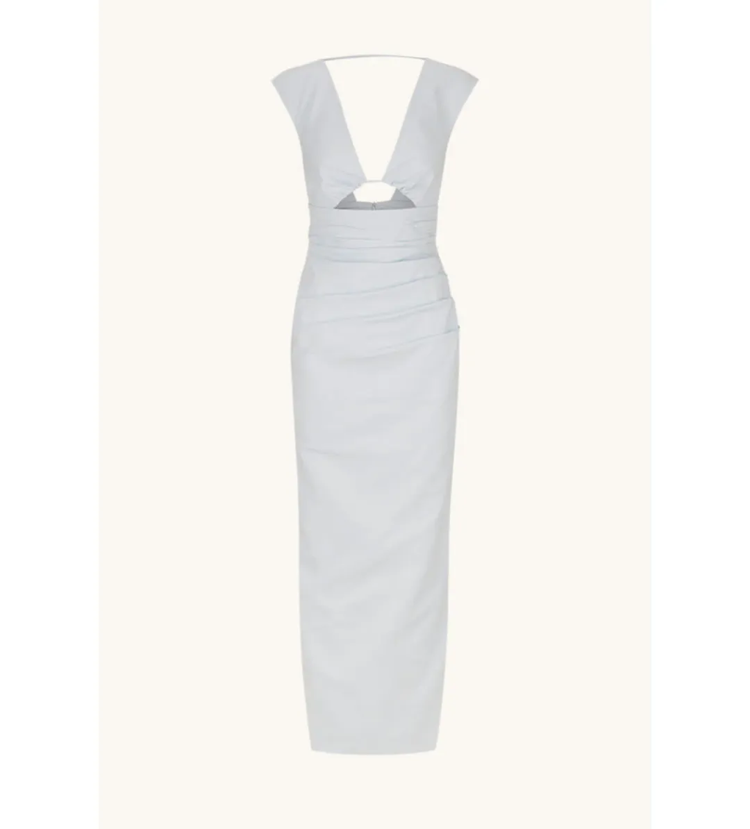 Shona Joy Lani Plunged Cut Out Maxi Dress Sky Size 8  for rent on The Volte - main image