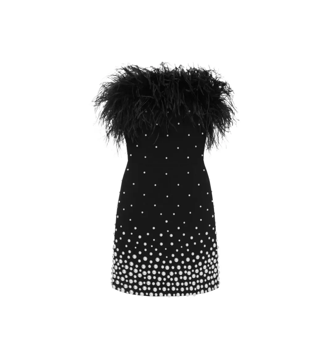 Rebecca Vallance Anelise Mini Dress Black Size AU 14 for rent on The Volte - main image