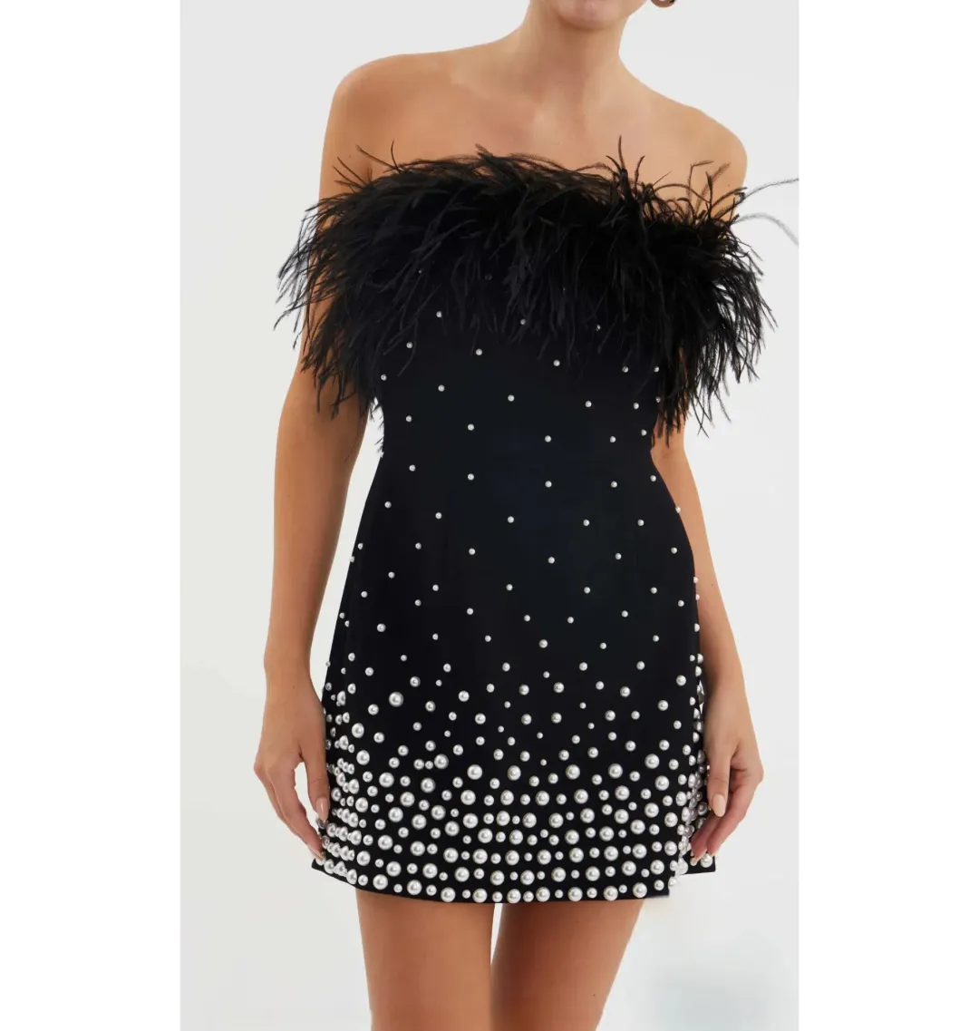 Rebecca Vallance Anelise Mini Dress Black Size AU 14 for rent on The Volte - main image
