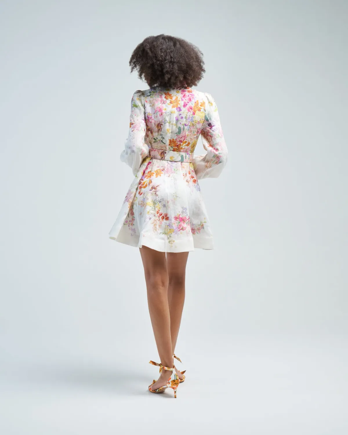 Zimmermann Natura Buttoned Mini Dress Kaleidoscope Garden Size 1 / AU 10 - Image 2