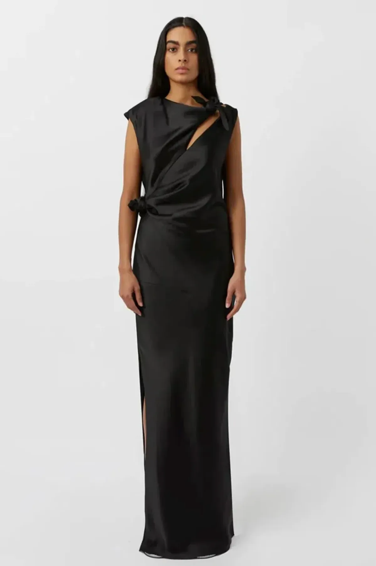 Camilla & Marc Karsten Knot Maxi Dress Black Size 10 - Image 1