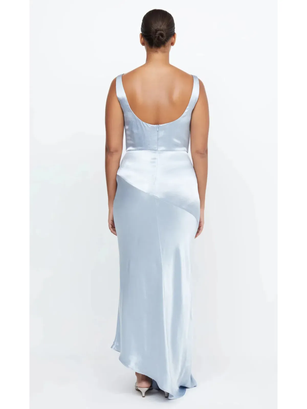 Bec & Bridge Moon Dance Cowl Neck Dress in Dusty Blue in Size 10 - Image 3