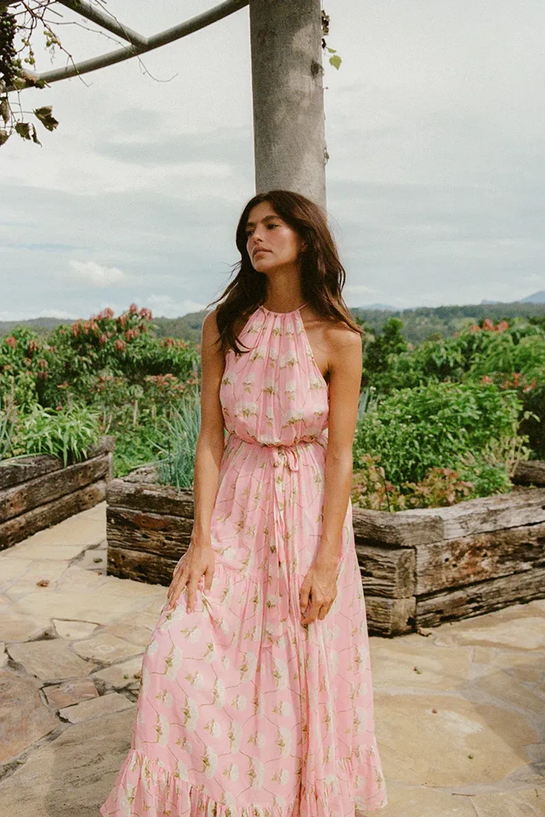 Palm Noosa Bluebell Dress in Pink Diamond Hydrangea Size 8 for rent on The Volte - main image