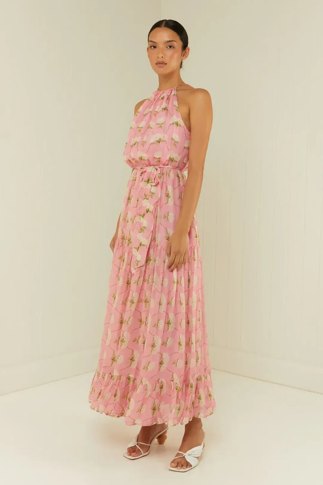 Palm Noosa Bluebell Dress in Pink Diamond Hydrangea Size 10 for rent on The Volte - main image