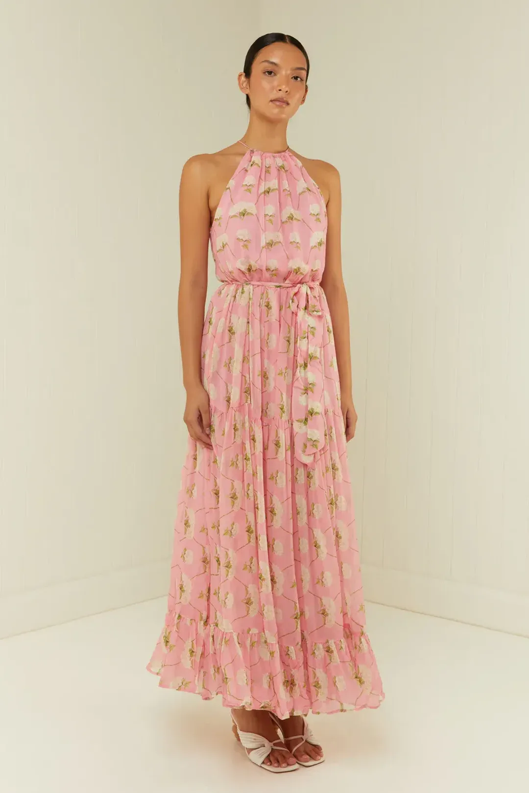 Palm Noosa Bluebell Dress in Pink Diamond Hydrangea Size 10 for rent on The Volte - main image