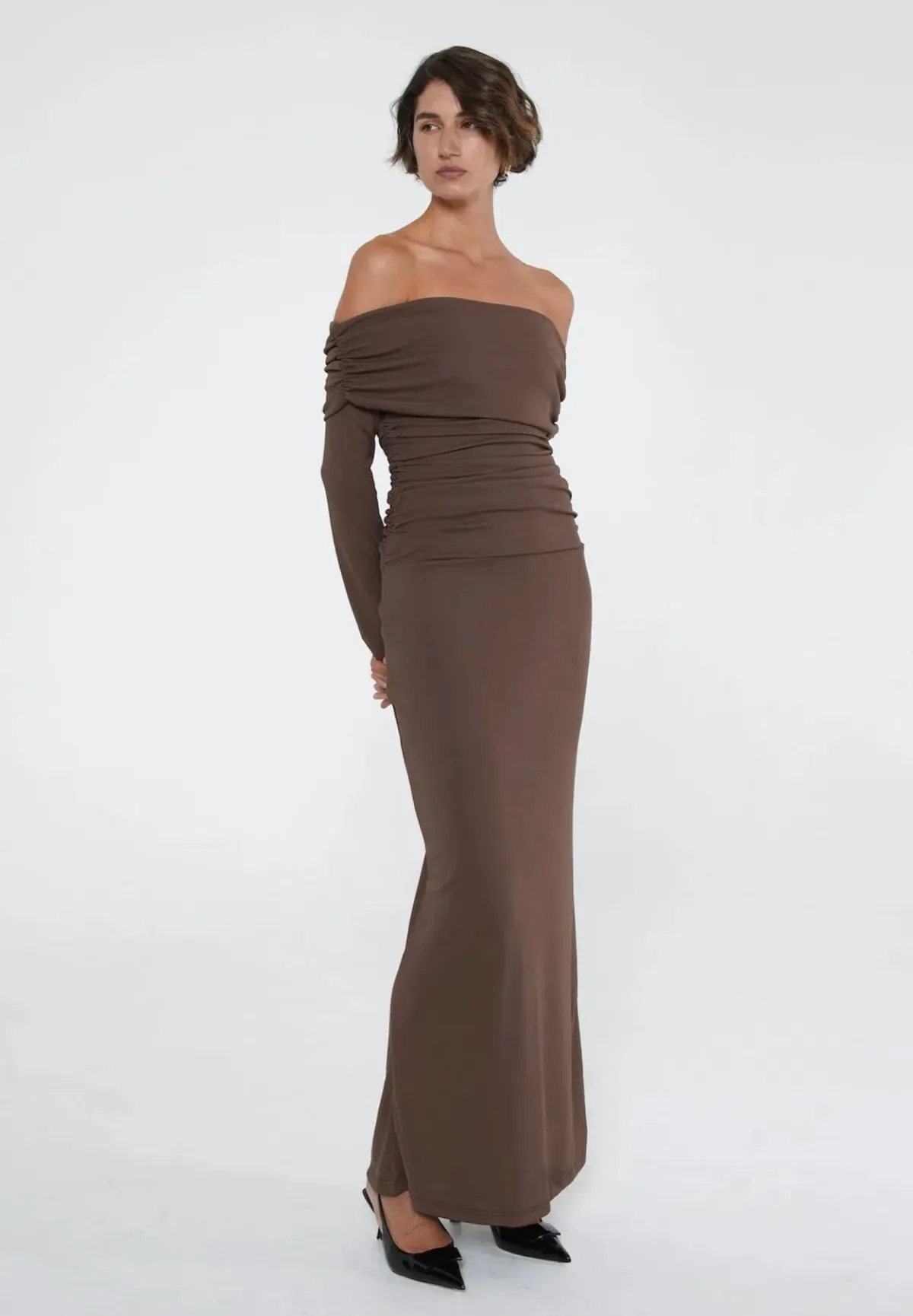 Benni Lorena Maxi Dress Ash Brown Size 8 - Image 1
