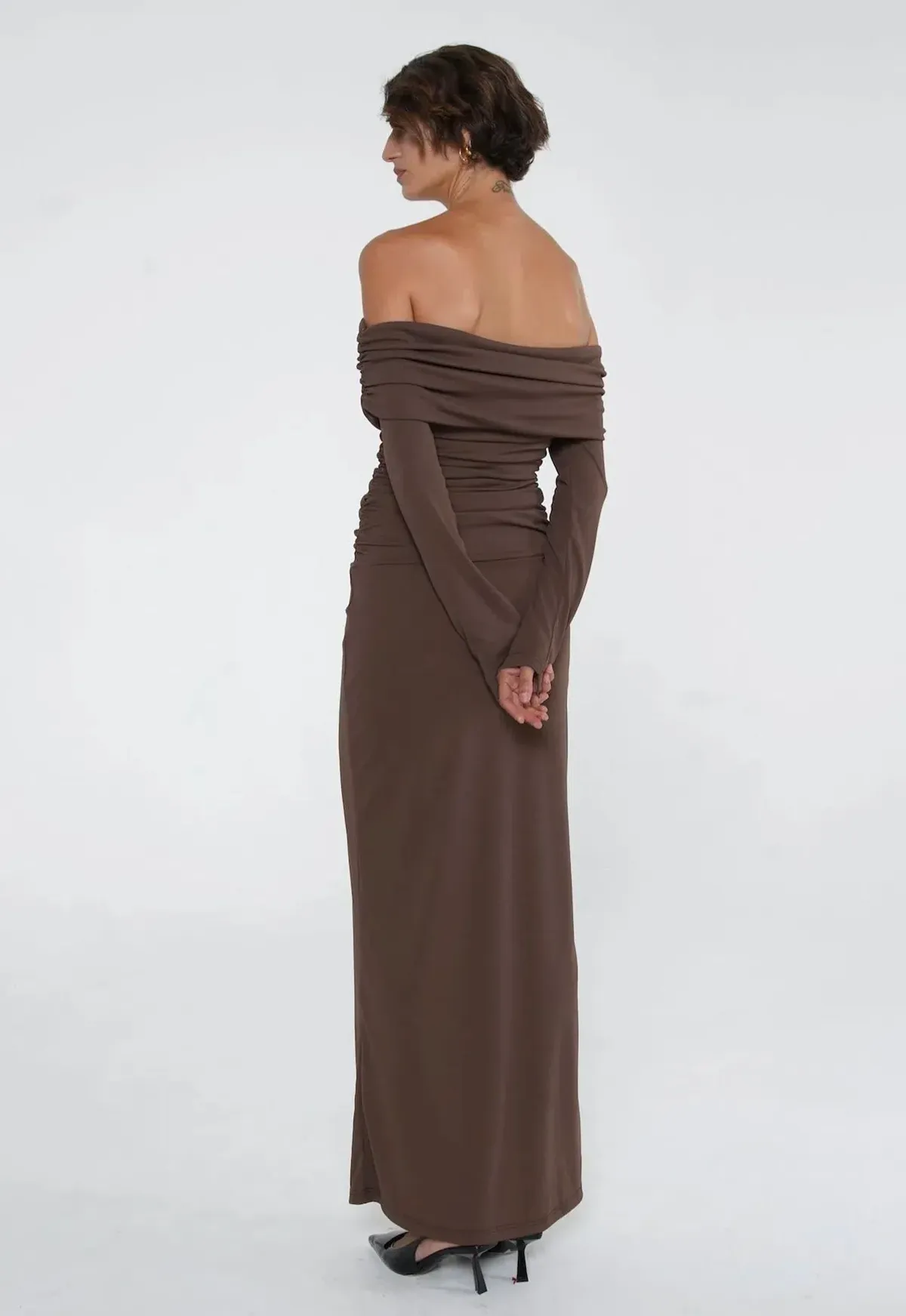 Benni Lorena Maxi Dress Ash Brown Size 8 - Image 2