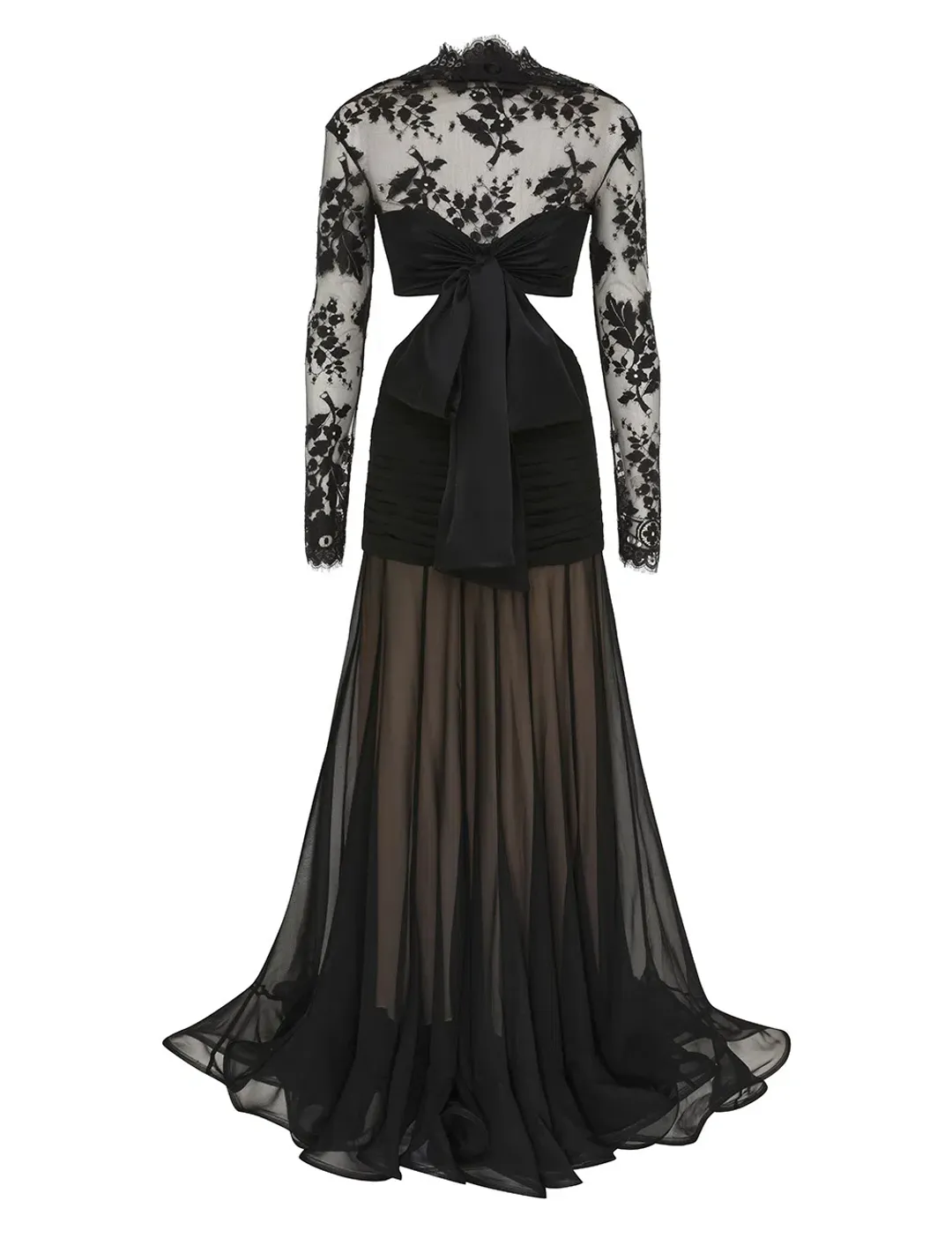Zimmermann Illustration Flounce Gown Black Size 0 / AU 8 for rent on The Volte - main image