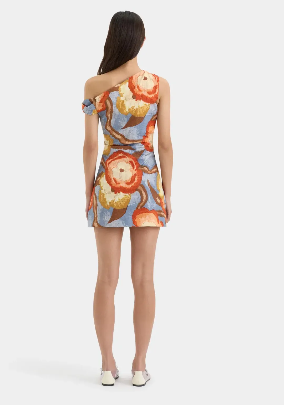 Sir the Label Avery Twist Mini Dress Camellia Print Size 12 for rent on The Volte - main image