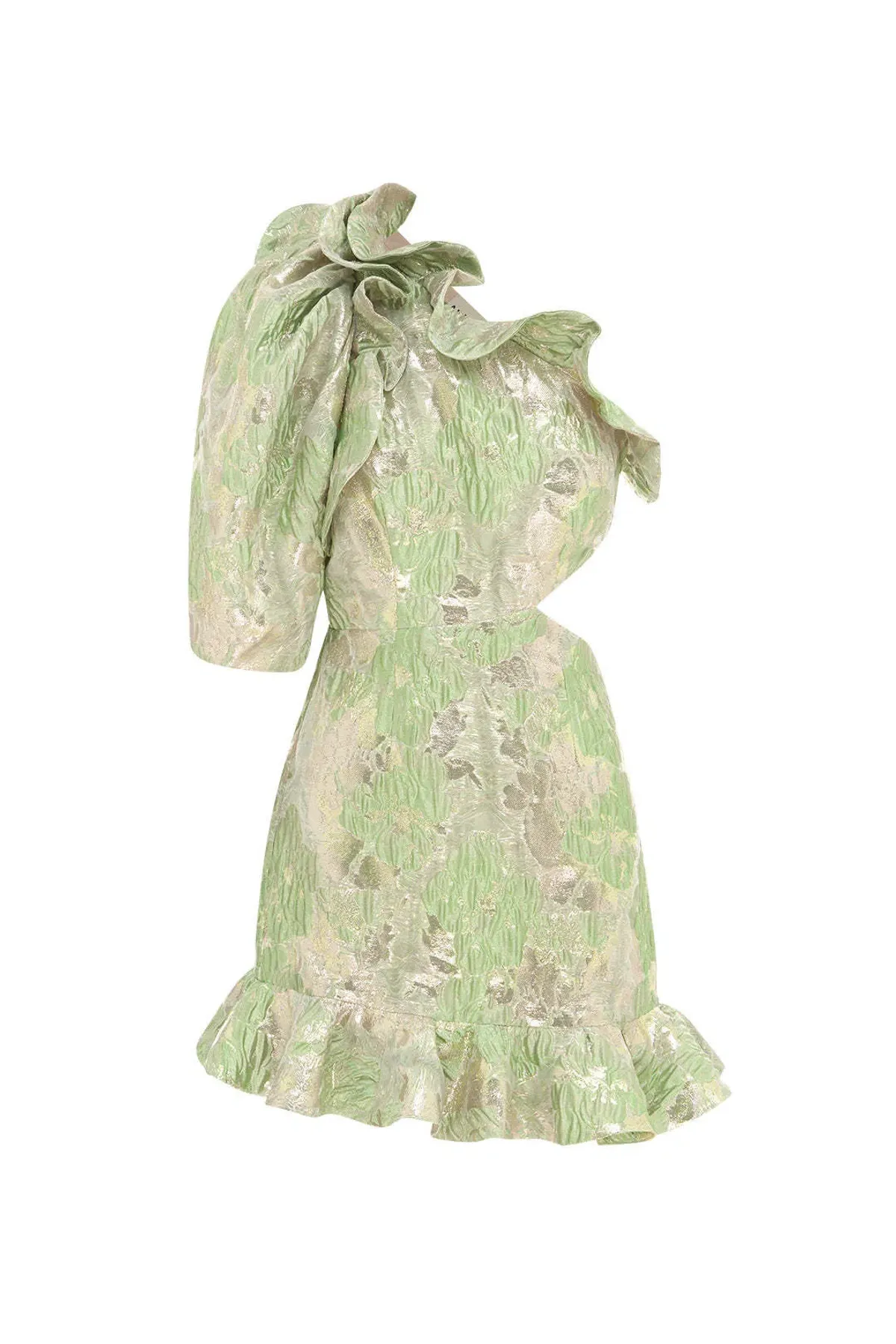 Alemais Mira One Shoulder Mini Dress Green Size 8 - Image 3