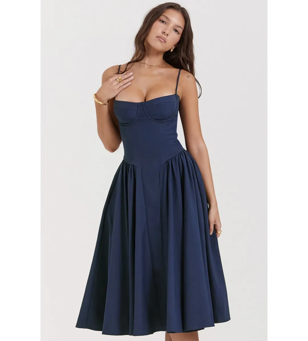 House Of CB Samaria Dress Navy Size S/Au 8 for rent on The Volte - main image