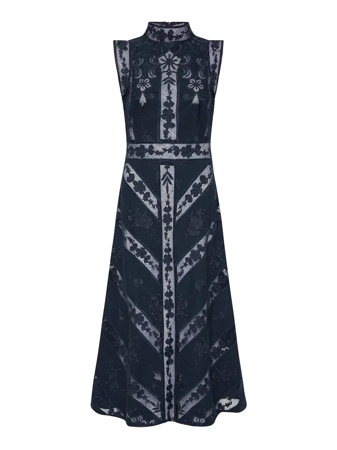 Moss and Spy Graceful Kristen Midi Dress Midnight Size AU 12 for rent on The Volte - main image