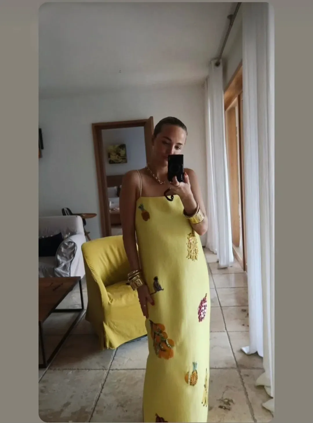 Alemais Diamond Dancer Midi Dress Yellow Size 6 for rent on The Volte - main image