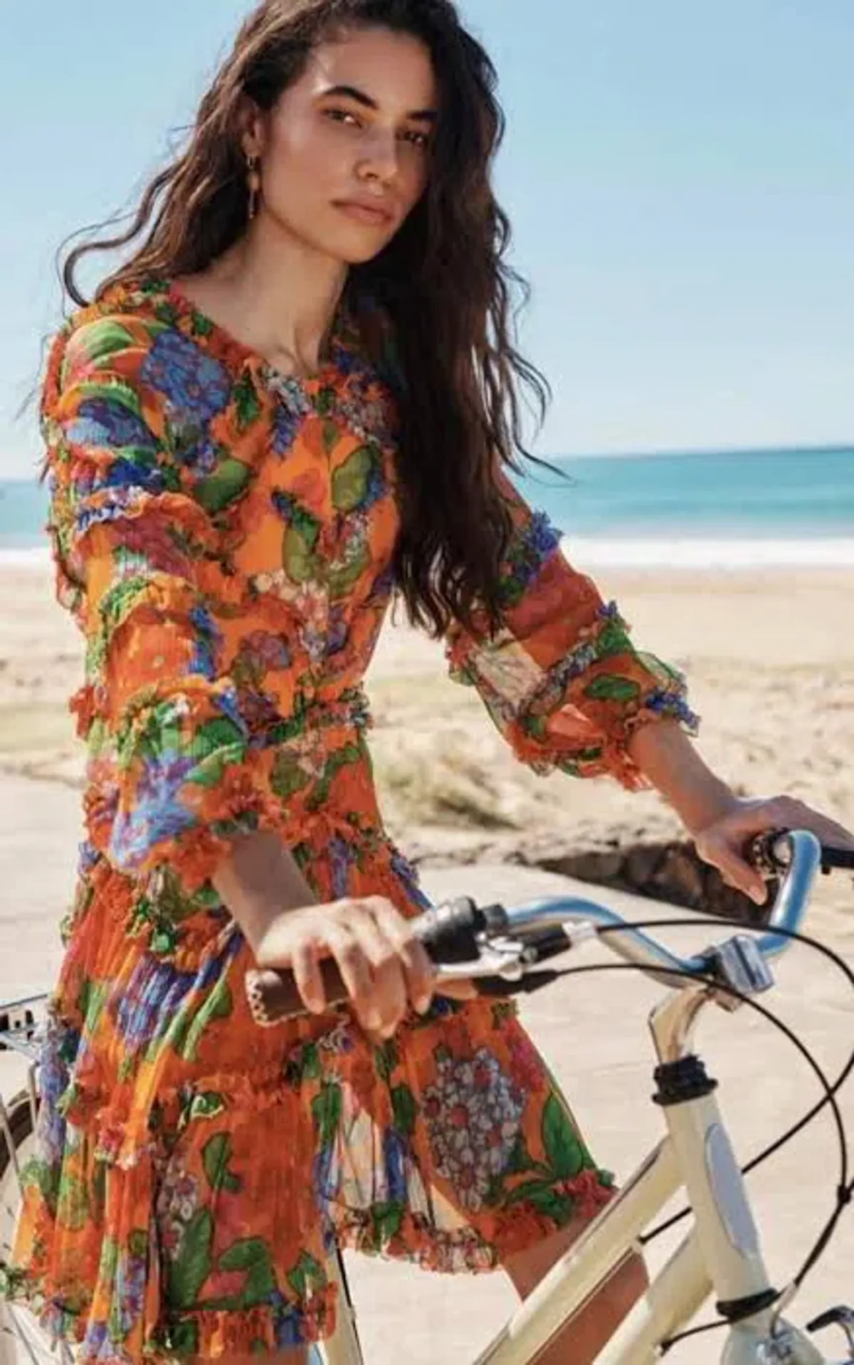 Zimmermann Riders Frill Mini Dress Mango Floral Size 0 / AU 8 - Image 1