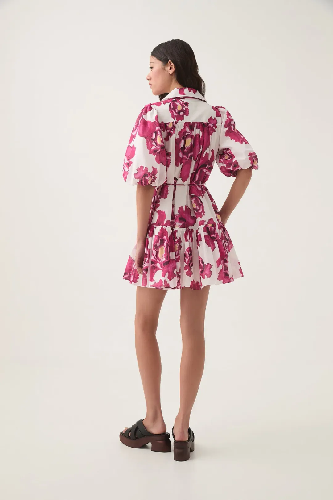 Aje Eliza Smock Mini Dress Boldly Blooming Size 8 for rent on The Volte - main image
