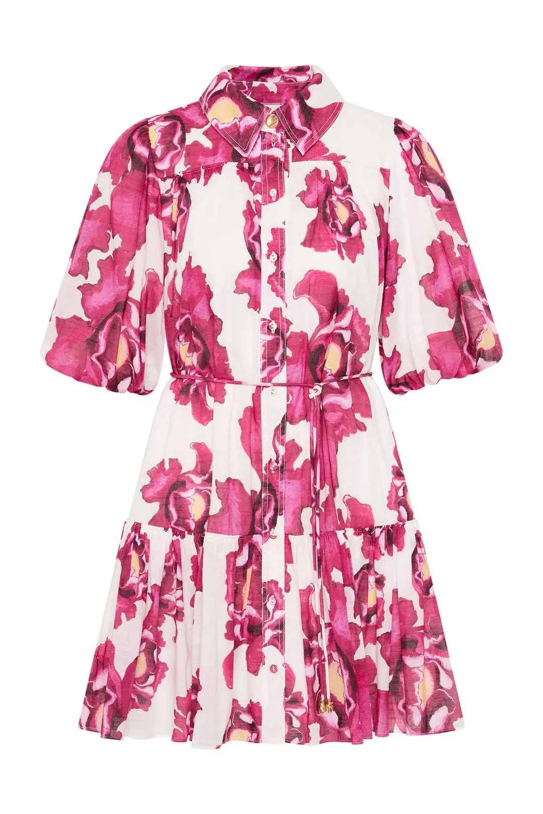 Aje Eliza Smock Mini Dress Boldly Blooming Size 8 for rent on The Volte - main image