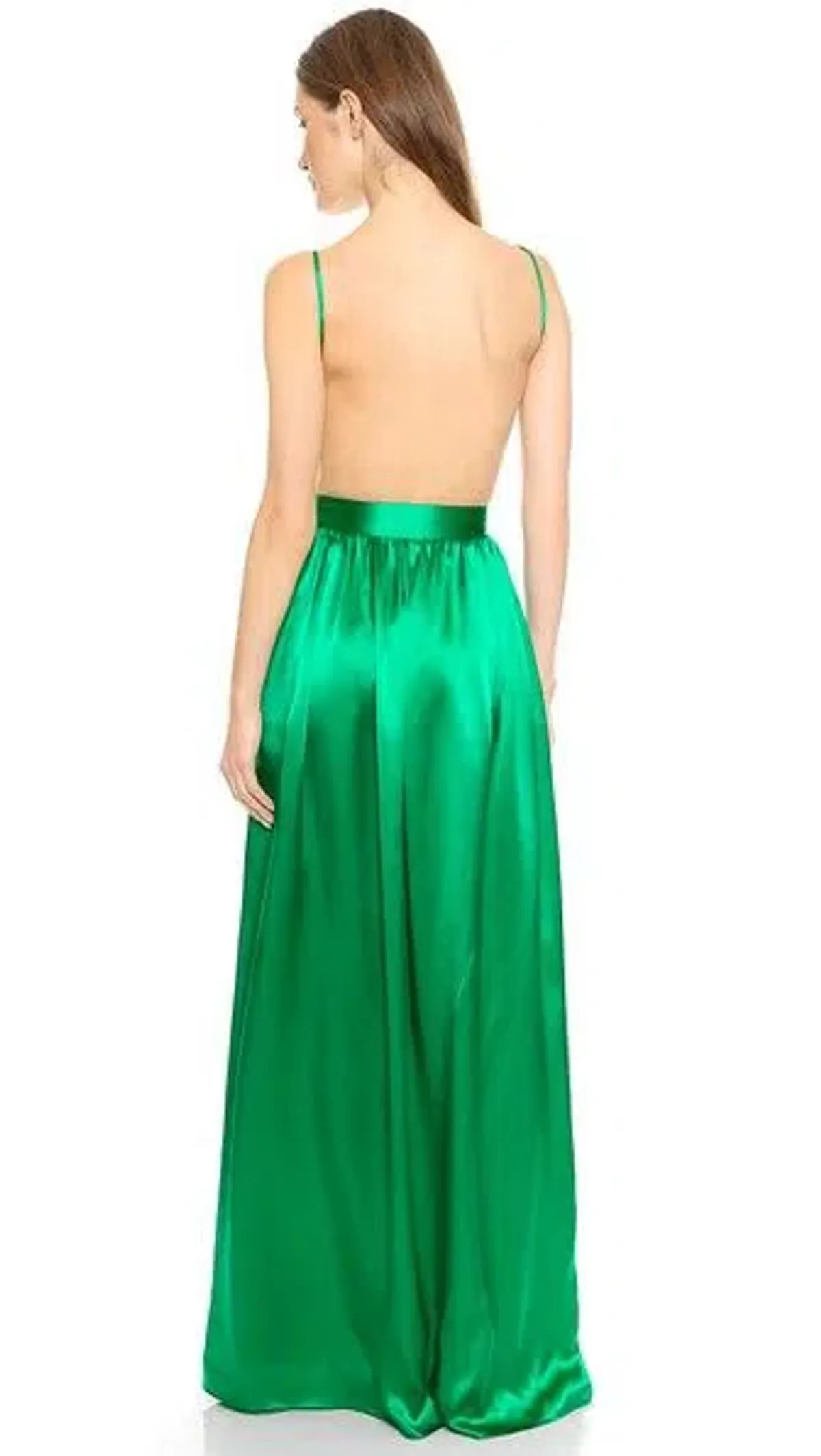One by Contrarian Babbs Bib Maxi Dress Green Size 6 - Image 2