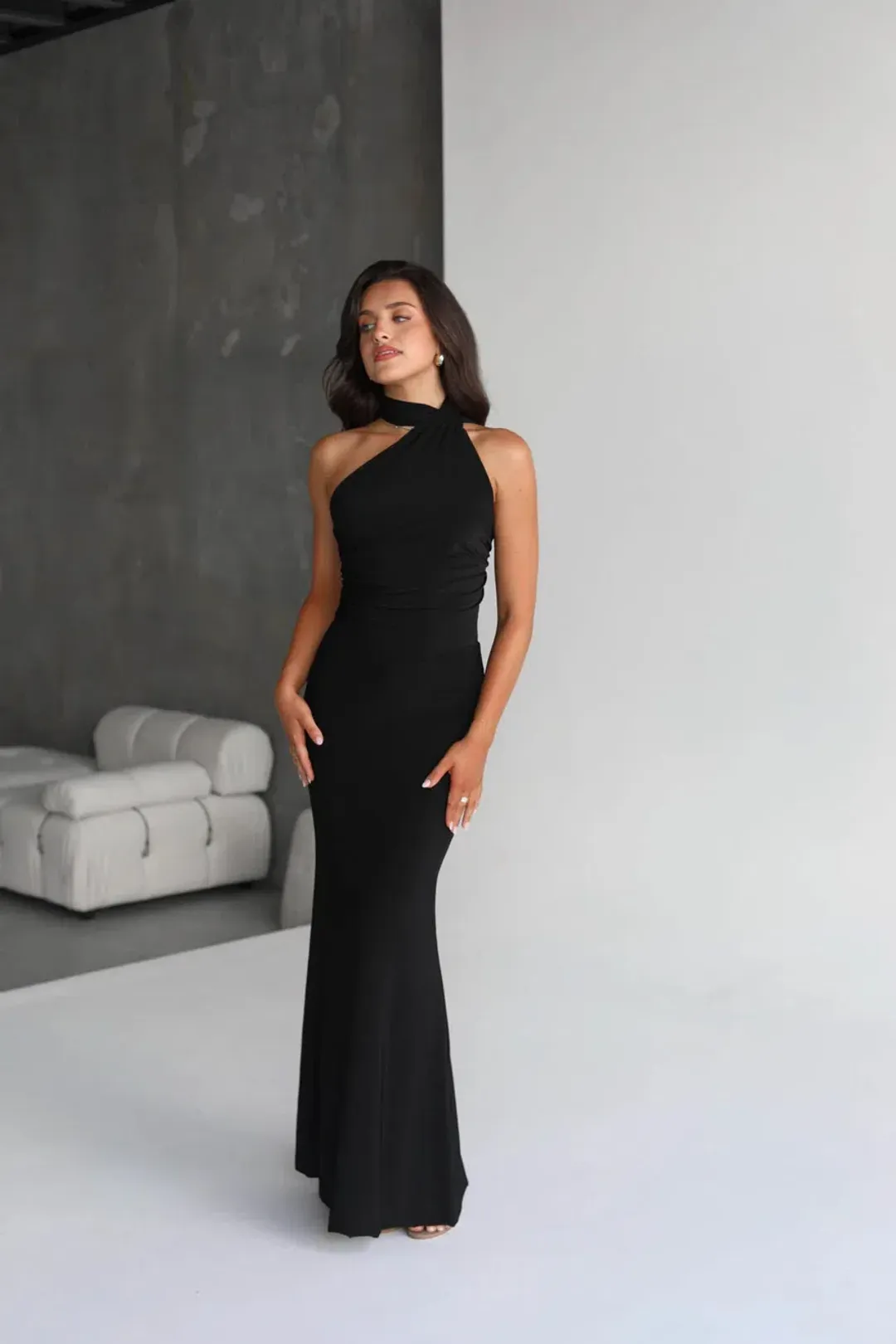 Natalie Rolt Fabienne Gown Black Size 1 / AU 8 for rent on The Volte - main image